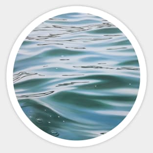 Fate circle - water, lake, ocean tondo painting Sticker